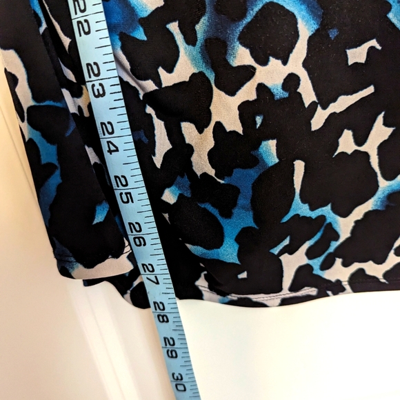 Blouse-Alfani-Large-Black/Blue/White - Picture 4 of 6